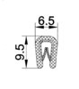 Kantenschutz PVC schwarz, 1-2 mm DFA-0028H, 1 Rolle