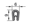 Kantenschutz PVC grau, 1-2 mm DFA-0025, 1 Rolle