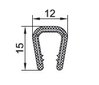 Kantenschutz PVC hellgrau, 6 - 8 mm DFA-0047, 1 Rolle