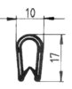 Kantenschutz PVC schwarz, 1-4 mm DFA-0031S, 1 Rolle