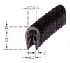 Kantenschutz PVC schwarz, 4 - 6 mm DFA-0104H, 1 Rolle