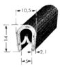 Kantenschutz PVC schwarz, 1-4 mm DFA-0064H, 1 Rolle