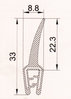 Kantenschutz mit Dichtlippe, 1-3 mm DFA-0081, 1 Rolle