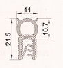 Kantenschutz m Moosgummi oben 1-3mm DFA-0089NBR, 1 Rolle