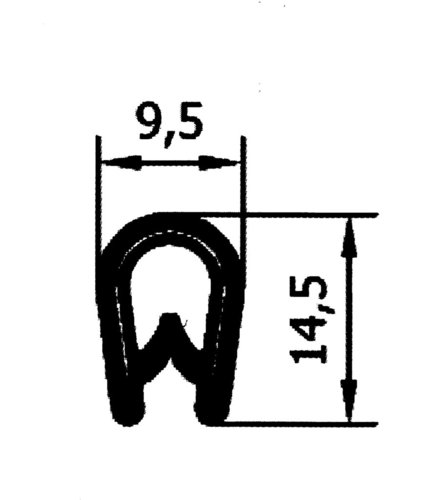 Kantenschutz PVC hellgrau 1-4 mm DFA-0029 Meterware
